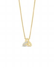 Seala Single Stone-Set Trinity Pendant/Chain Gold