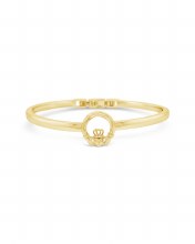 Seala Plain Polished Claddagh Bangle Gold