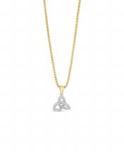 Seala Stone Set Trinity Pendant 2-Tone 12mm
