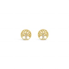 Seala Tree of Life Stud Earring Gold