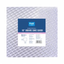 10" Cake Card Set of 3 Square