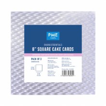8" Cake Card Set of 3 Square