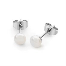 Tipperary Crystal Silver Small Pearl Stud Earrings