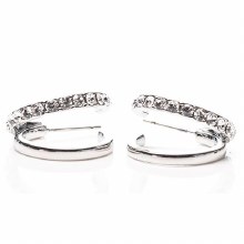Newgrange Living Silver Double Loop Earrings Pair