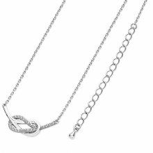 Tipperary Crystal Silver Double Swirl Pendant