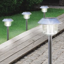 Solar LED Oblique Cap Stainless Steel
