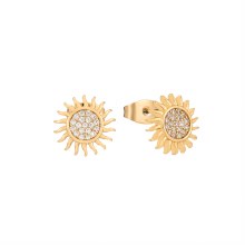Tipperary Crystal Soleil Earrings Sun Stud Gold