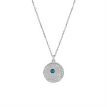Tipperary Crystal Soleil Sun and Moon Pendant Silver