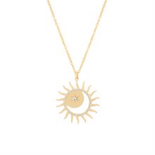 Tipperary Crystal Soleil Sun, Moon & Star Pendant Gold