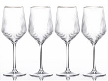 Solstice Gold Rim Wine Set of 4