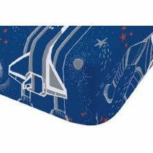 Space Adventure Double Fitted Sheet Black