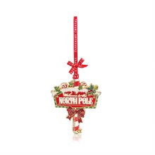 Tipperary Crystal Sparkle North Pole Sign Decoration
