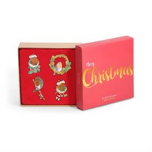 Tipperary Crystal Sparkle Robin Set of 4 Decorations