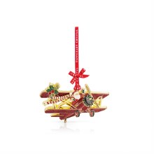 Tipperary Crystal Sparkle Santa in Bi-Plane Decoration