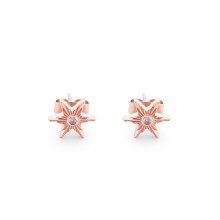 Tipperary Crystal Star Compass Earrings Rose Gold
