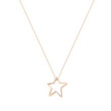 Tipperary Crystal Star Cut Out Pendant Gold