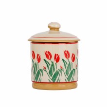 Nicholas Mosse Sugar Bowl with Lid Red Blooms