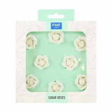 Sugar Rose 32mm White Set of 8