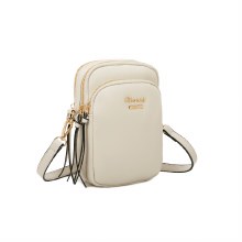 Gionni Handbags Sumba Double Zip Crossbody Bag Cream