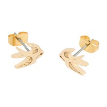 Tipperary Crystal Swallow Stud Earrings - Gold