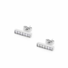 Tipperary Crystal  T-Bar Earring Silver CZ