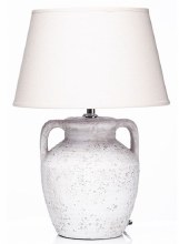 Grange Living Table Lamp & Shade Stone Ceramic