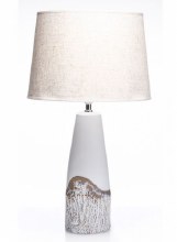 Grange Living Table Lamp White Ceramic Distressed Style