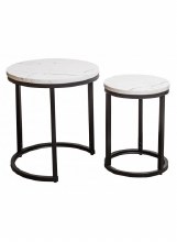 Grange Living Tables Black S/2 Marble Style