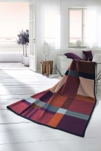 Biederlack Throw Patchwork Check Multi