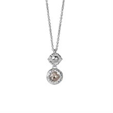 Newbridge Silverware Ti Amo Necklace Peach Stone