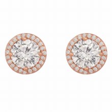 Tipperary Crystal Earrings Rose Gold Diamonte