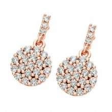 Tipperary Crystal Earring RG Round Drop