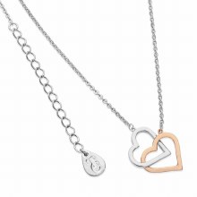 Tipperary Crystal Interlinked 2 Tone Heart Chain