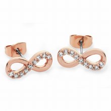 Tipperary Crystal Part Stone Infinity Earring RG