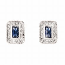 Tipperary Crystal SILVER EARRINGS SAPPHIRE CENTR