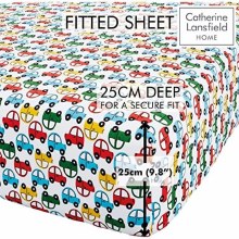 Transport Bright Single Fitted Sheet