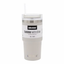 Travel Mug with Straw - Almond