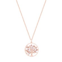 Tipperary Crystal Tree Of Life Necklace Circle with Clear Marquise