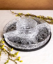 Killarney Crystal Trinity Lazy Susan Serving Set