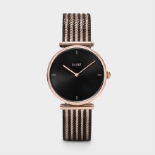 Cluse Watch Triomphe Mesh Rose Gold & Black