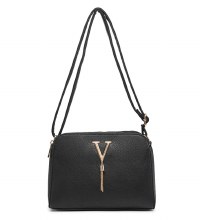 Bessie London Handbags V Black Handbag