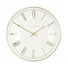 Tara Lane Wall Clock Gold/White 36cm