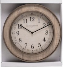 Grange Living Wall Clock Wood Effect