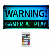 Warning Gamer at Play LED Light