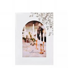 Amore White Floral Glass Frame 4*6"