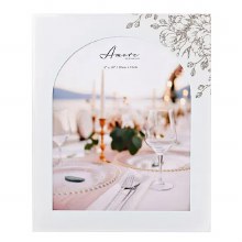 Amore White Floral Glass Frame 8*10"