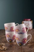 Belleek Wild Aster S/4 Mugs