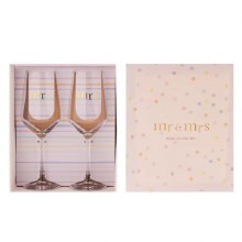 Wine Glass Pair Mr & Mrs