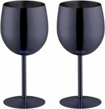 Oak & Steel Wine Matte Black Set of 2