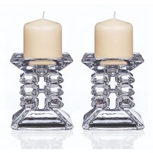 Newgrange Living Ziggy Pillar Candleholder Pair